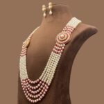 Elegant Bridal Pearl Jewellery Set 1 - Image 4