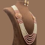 Elegant Bridal Pearl Jewellery Set 1 - Image 3