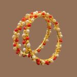 Graceful Pearl and Coral Bangles 1 - Image 3