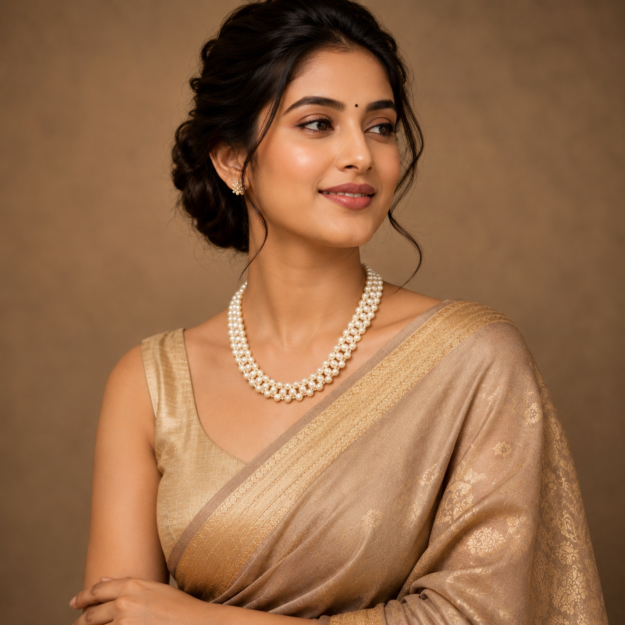 Divine Pearl Jali Necklace - Image 1