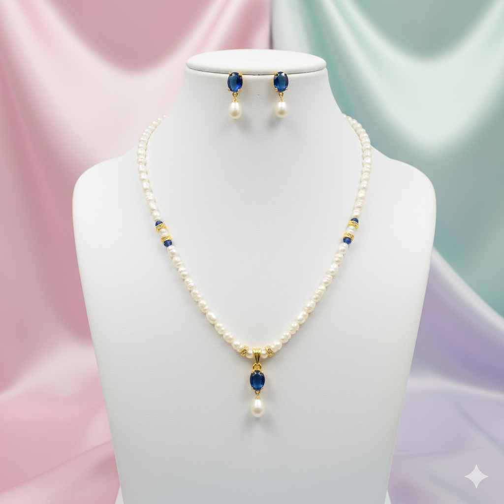 Simple Single Pearl Necklace - Image 1