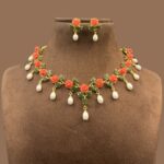 Luxurious Pearl With Coral and Jade Necklace 1 - Image 2