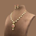 Ruby Pendant Pearl Necklace - Image 4