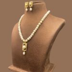 Simple Pearl Necklace Set - Image 4