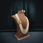 Radiant Ruby Stone Side Brooch Necklace 2 - Image 2