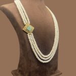 Majestic Green Stone Side Brooch Necklace 1 - Image 3