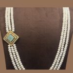 Majestic Green Stone Side Brooch Necklace 1 - Image 2