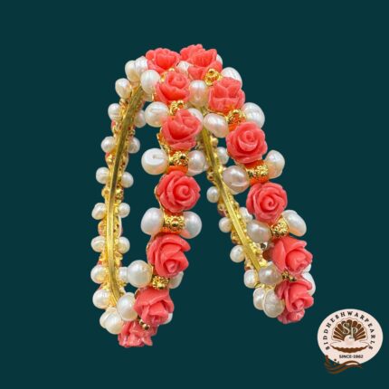 Pearl and Coral Bangles