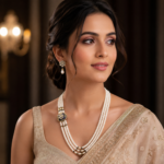 Side Brooch Pearl Necklace