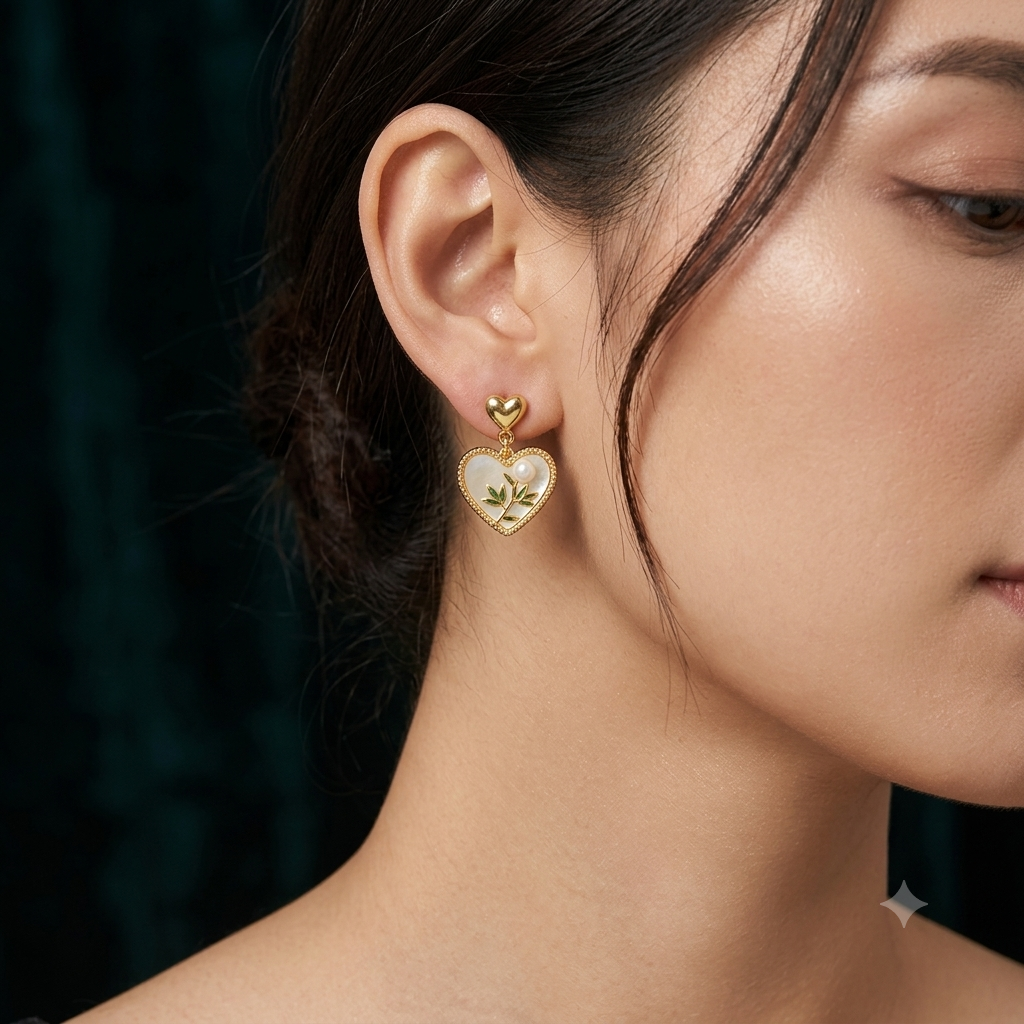 Pearl Hanging Earrings - Image 1