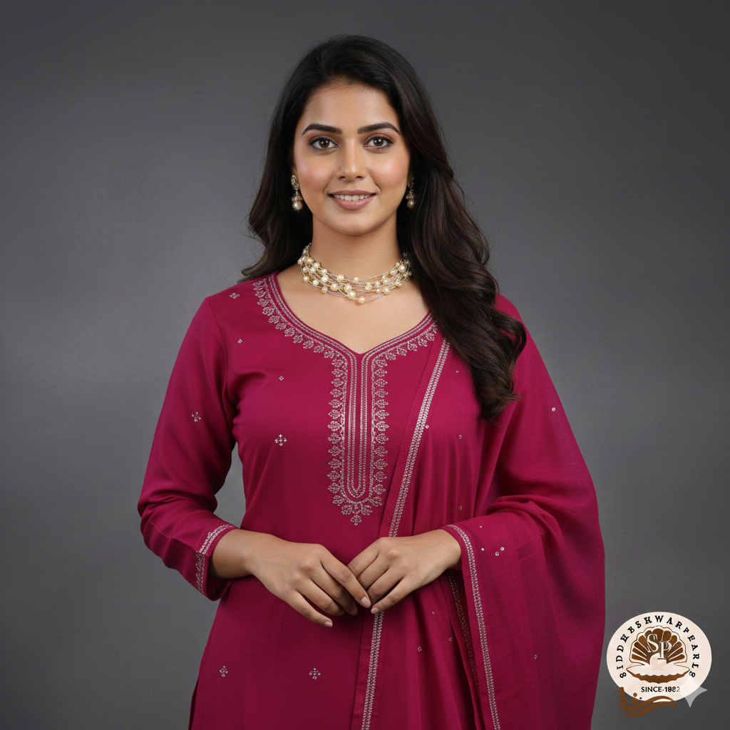 Simple Elegant Pearl Necklace - Image 1