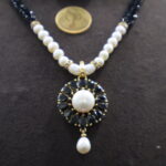 Classic Simple Black Pendant Pearl Necklace - Image 5