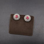 Ruby Pendant Pearl Choker Necklace - Image 5
