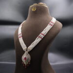 CZ Ruby Rani Haar Set - Image 3