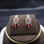 CZ Ruby Rani Haar Set - Image 5