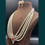 Graceful Bridal Pearl Jewellery Set 10 - Image 3