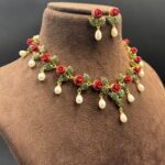 Majestic Pearl With Coral-Jade Necklace 8 - Image 2