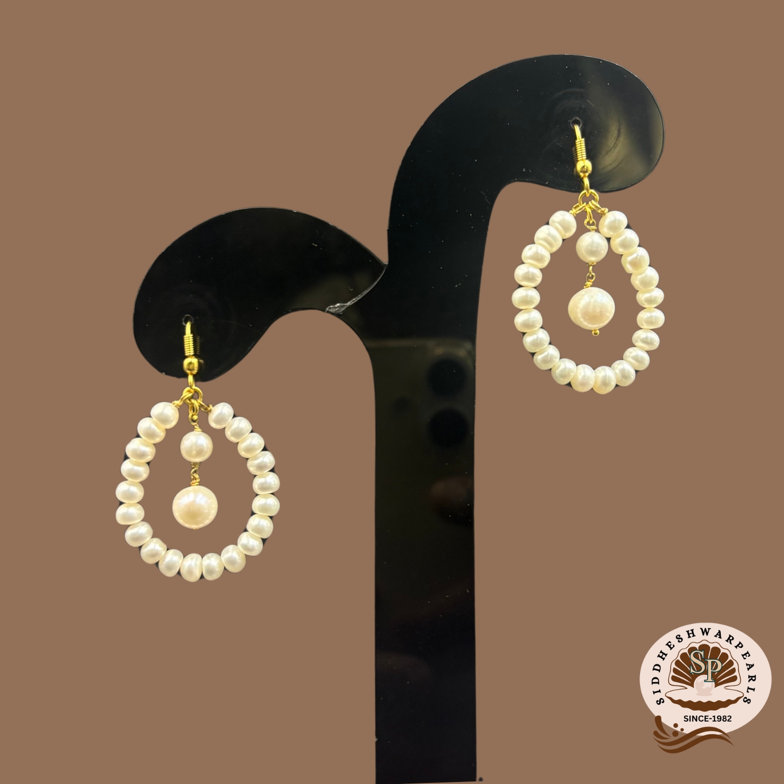 hoop7 Pearl Hoop Earrings