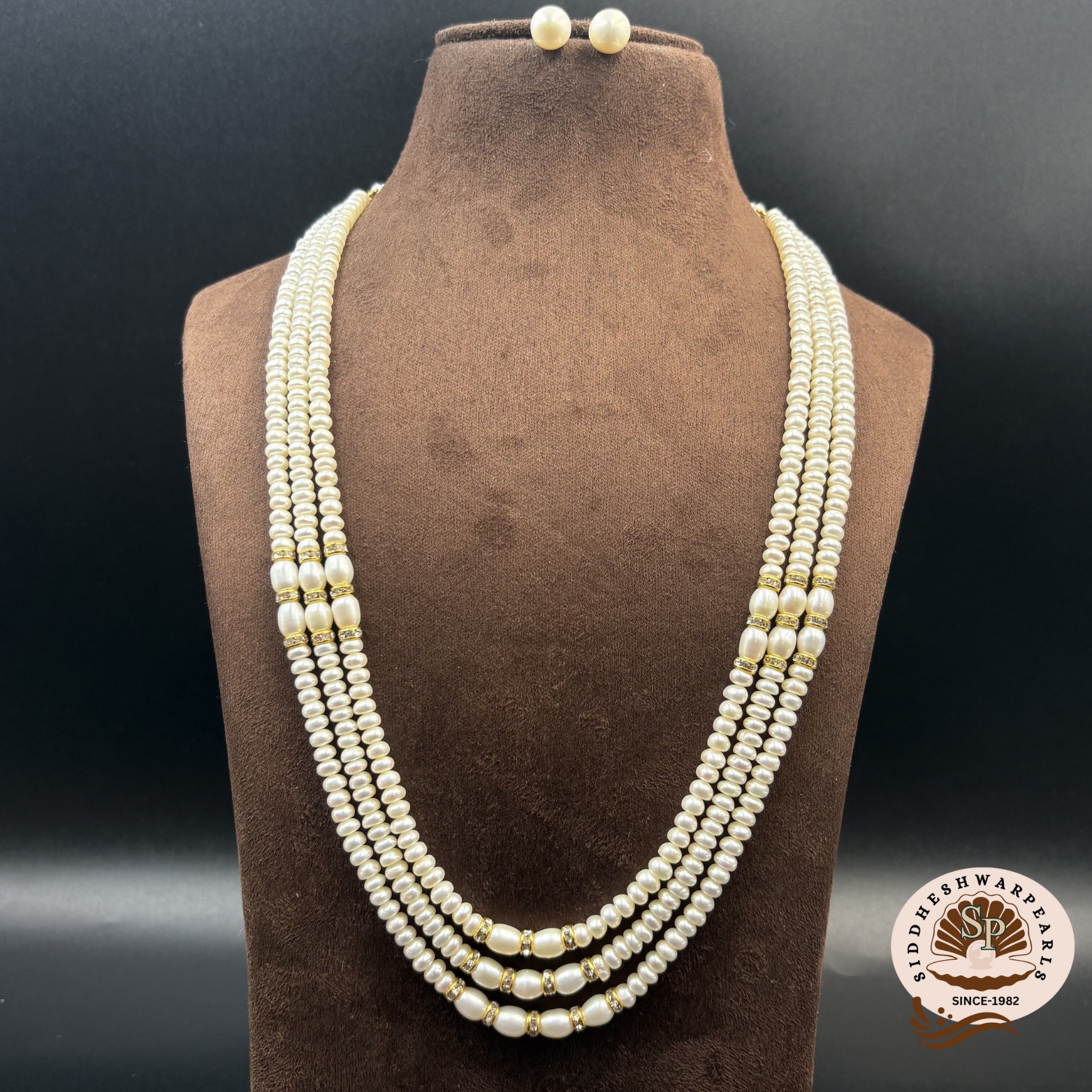 hpjs8 Hyderabadi Pearl Jewellery Set