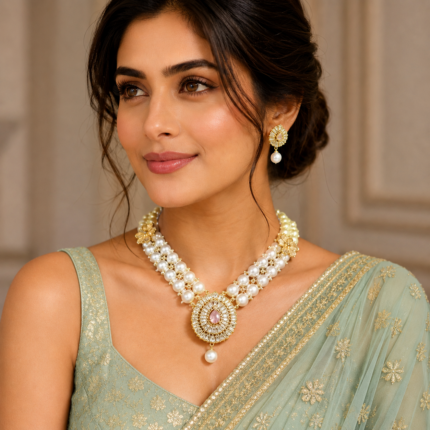 Plain Pearl Choker Necklace