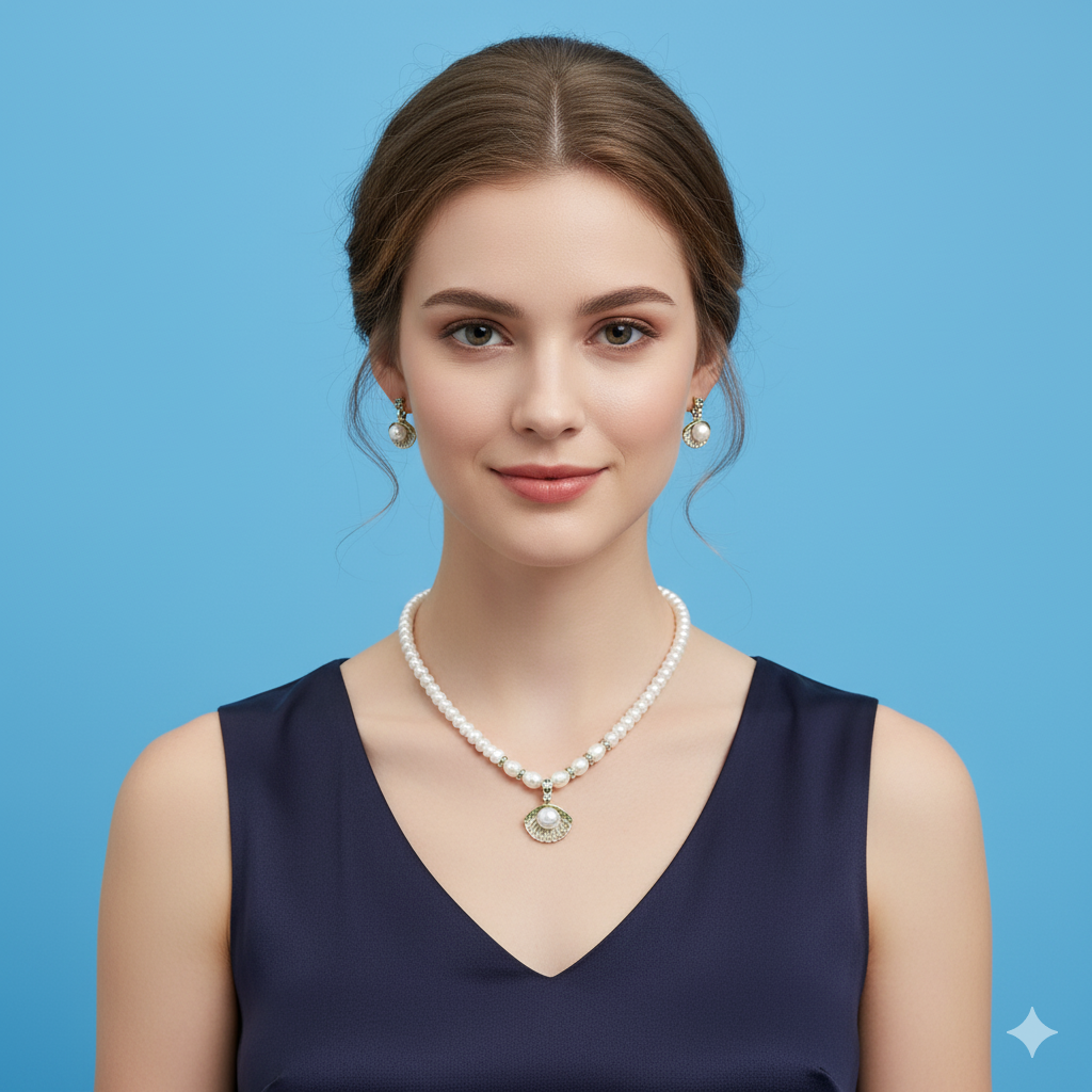 Gemini_Generated_Image_j77qtjj77qtjj77q Simple Necklace with Pearl 13 - Image 1