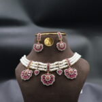 Classic Ruby Pearl Choker Necklace - Image 2