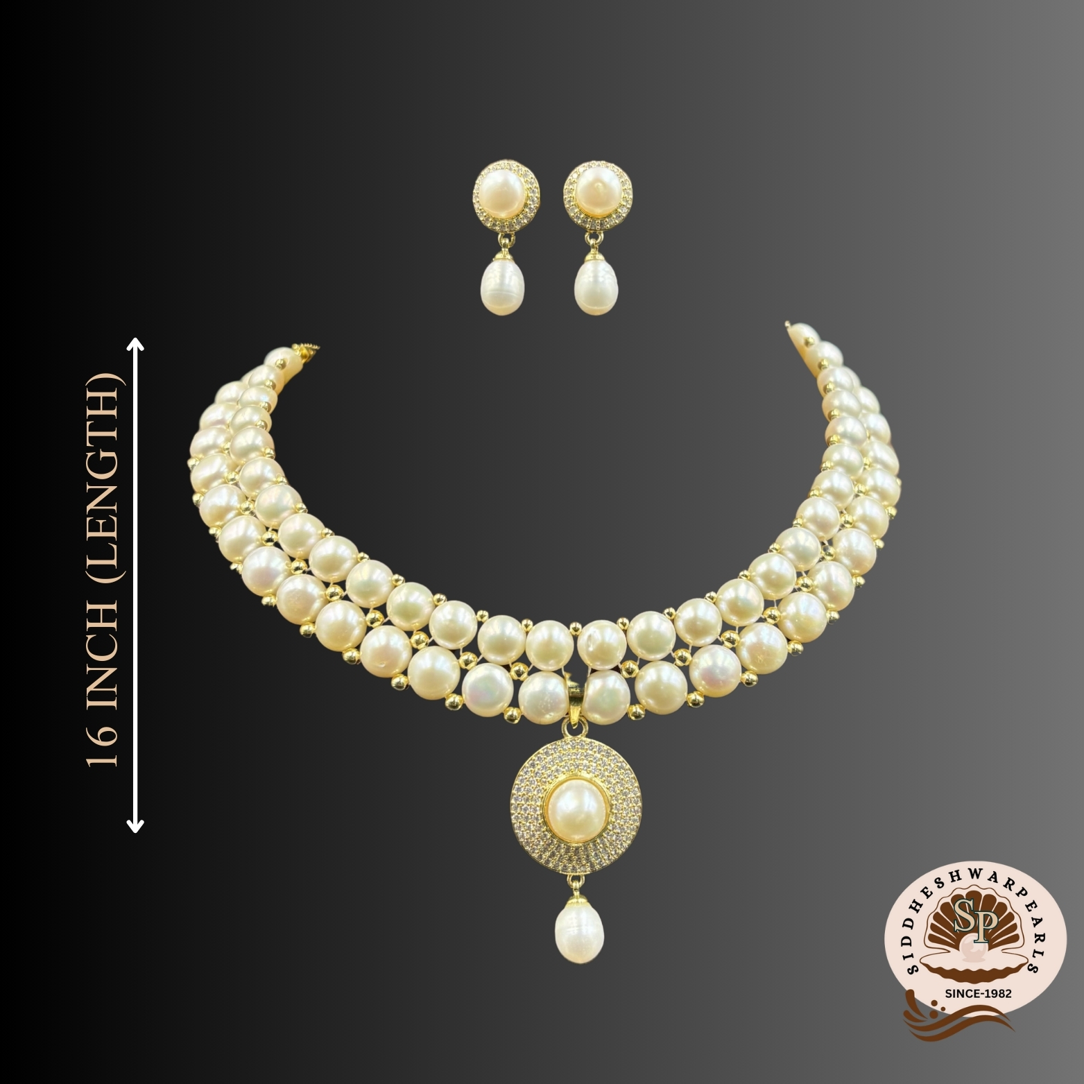 hpjs13 Hyderabadi Pearl Jewellery Set