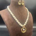 Lustrous Hyderabadi Pearl Jewellery Set 14 - Image 2