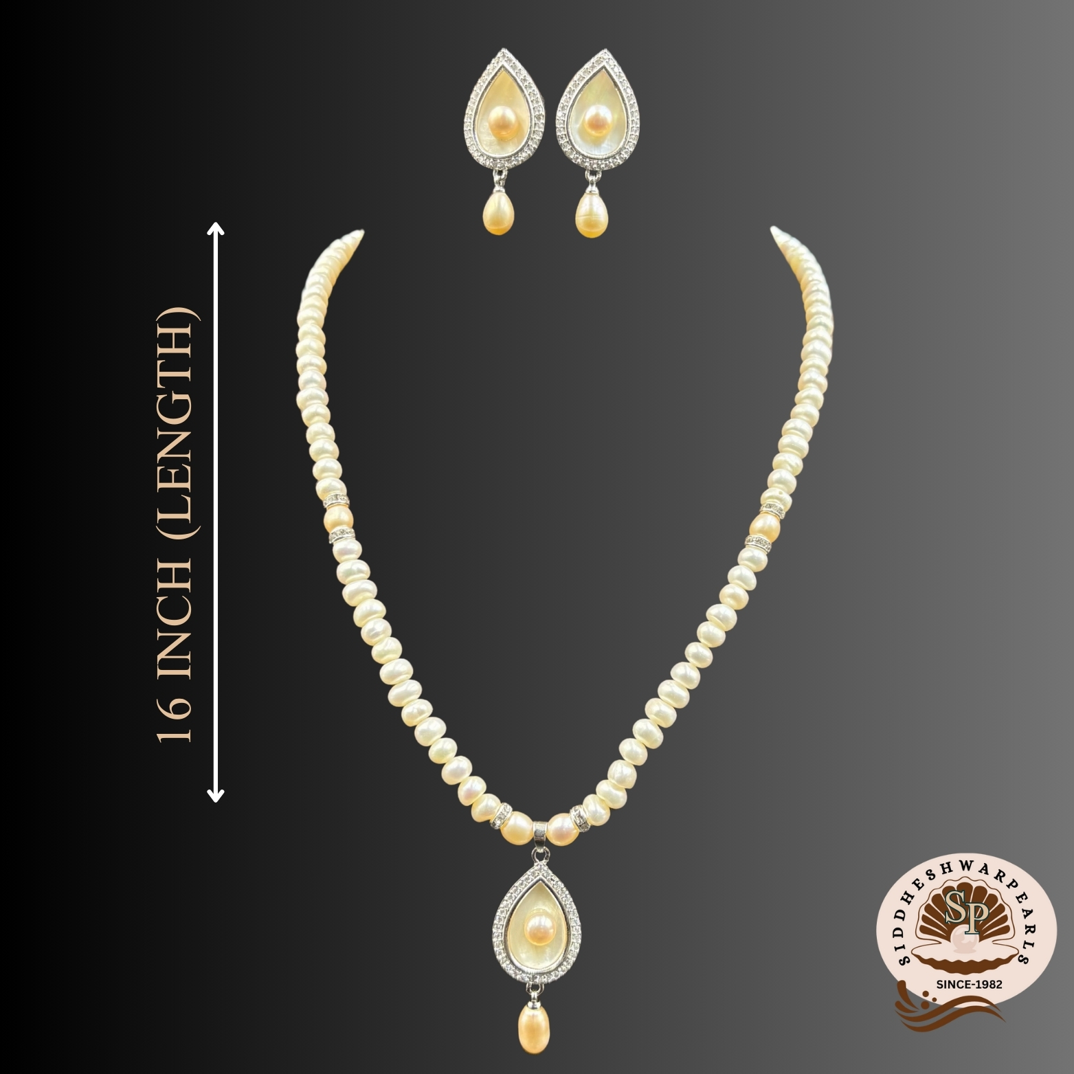 sspn14 Simple Single Pearl Necklace