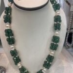 Real Pearl Emerald Necklace