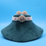 Ruby Pendant Oval Jali Pearl Necklace - Image 2