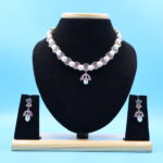 Ruby Pendant Button Pearl Necklace - Image 2