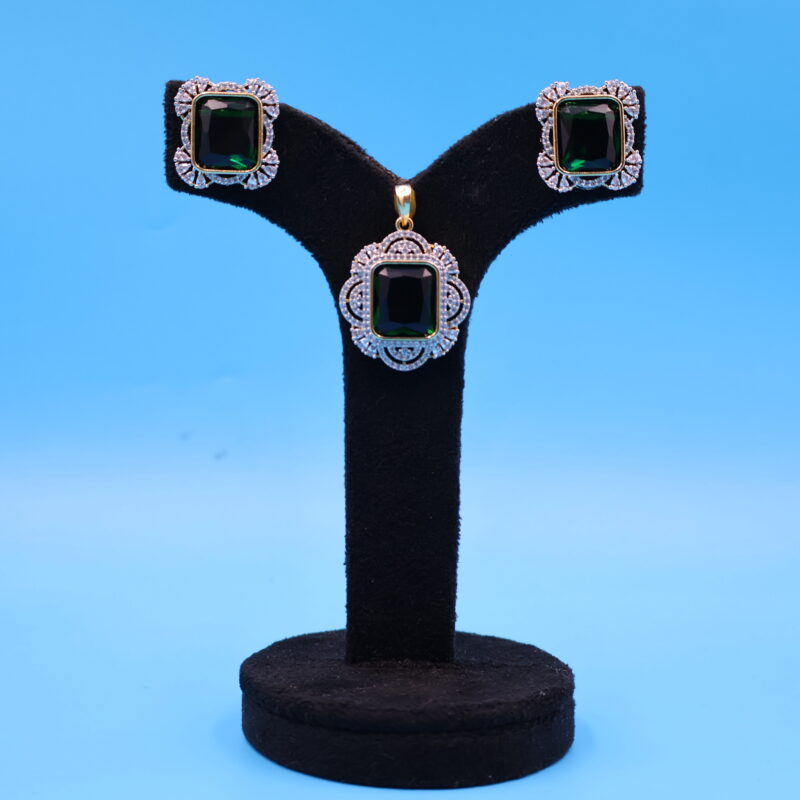 pendant with earrings