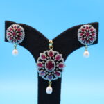 CZ Ruby Pendant Set - Image 2
