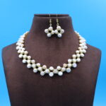 Zig Zag Button Pearl Necklace - Image 2