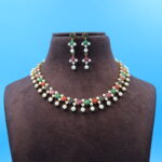 Multicolour Pearl Necklace Set - Image 2
