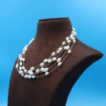 Thread Layer Oval Pearl Necklace - Image 3