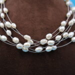 Thread Layer Oval Pearl Necklace - Image 5