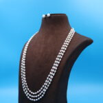 Three Layer Onex Oval Pearl Necklace - Image 2