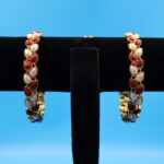 Ruby And White Pearl Bangles Set - Image 2