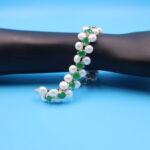 Emerald Stone Pearl Bracelet - Image 3