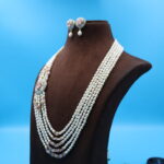 Ruby Pendant Side Brooch Pearl Necklace - Image 2