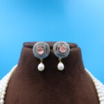 Ruby Pendant Side Brooch Pearl Necklace - Image 4