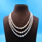 Three Layer Gradation Pearl Necklace - Image 2
