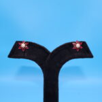 Flower Design Stud Earrings - Image 2