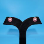 Ruby Stud Pearl Earrings - Image 2