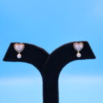 Heart Shape Pearl Earrings - Image 2