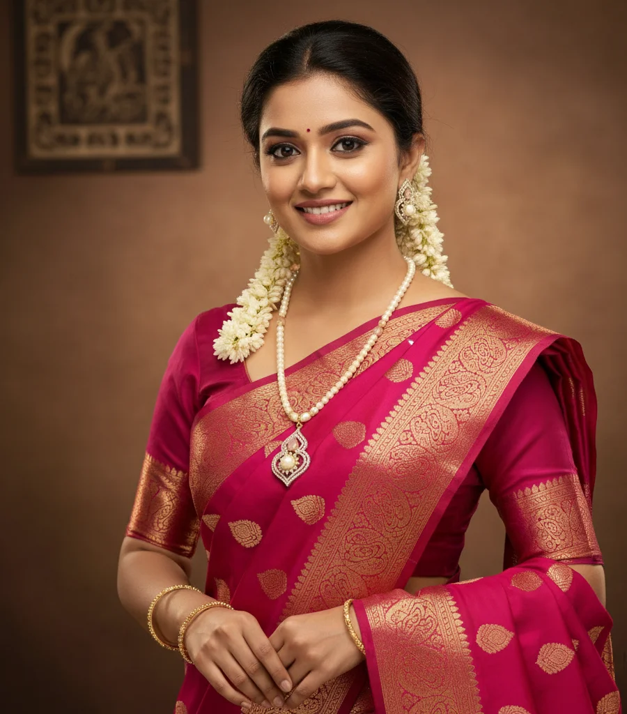 Pearl Jewelry Saree