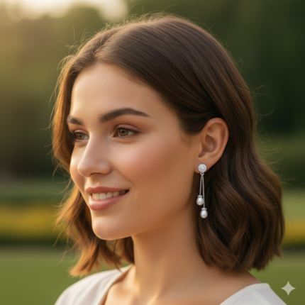 Two Layer Pearl Earrings