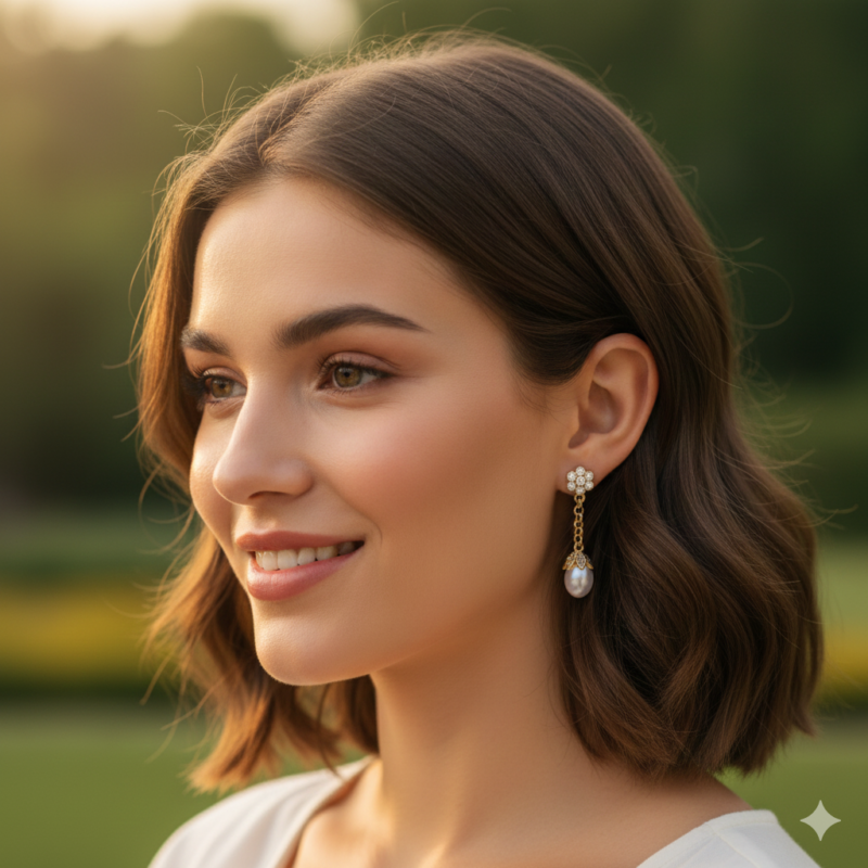 Pearl earrings